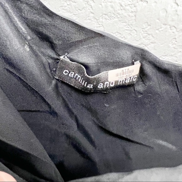 Camilla and Marc Gray One Shoulder Dress Cocktail Mini Lace Up Back US 4 - Picture 3 of 5